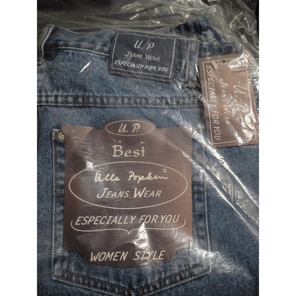 Ulla Popken Jeans Hi Rise Mom jeans Medium Wash Size 16P Blue Denim Jeans NWT - Picture 4 of 6